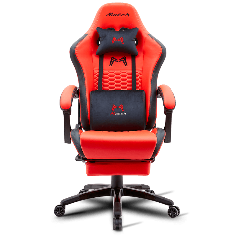 MC-6641B Эргономичное игровое кресло из искусственной кожи с подставкой для ног