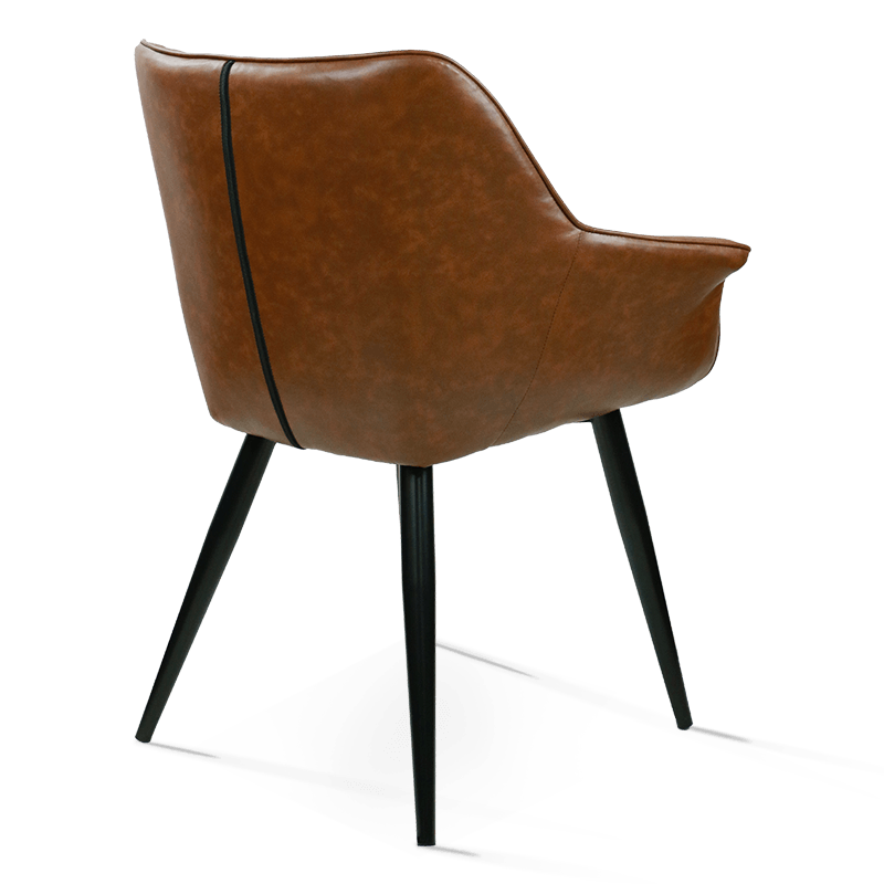 MC-2108 Обеденный стул из искусственной кожи в стиле ретро с подлокотниками