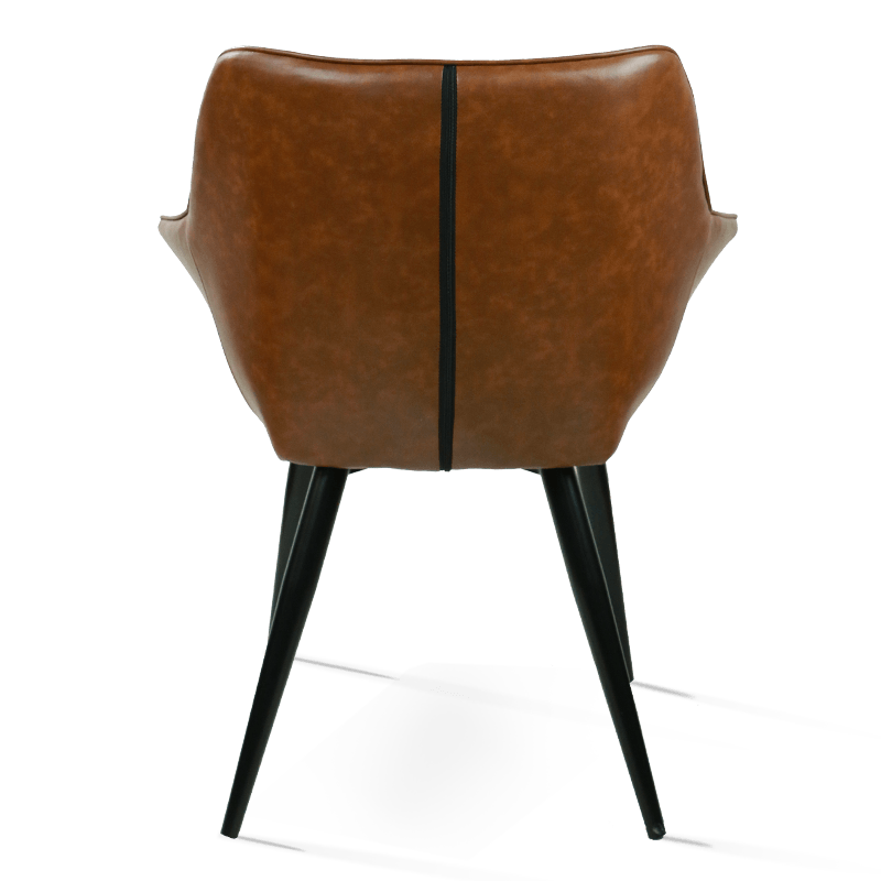 MC-2108 Обеденный стул из искусственной кожи в стиле ретро с подлокотниками
