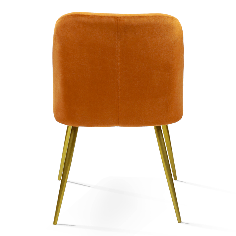MC-2107 Эргономичный домашний обеденный стул с позолоченными металлическими ножками